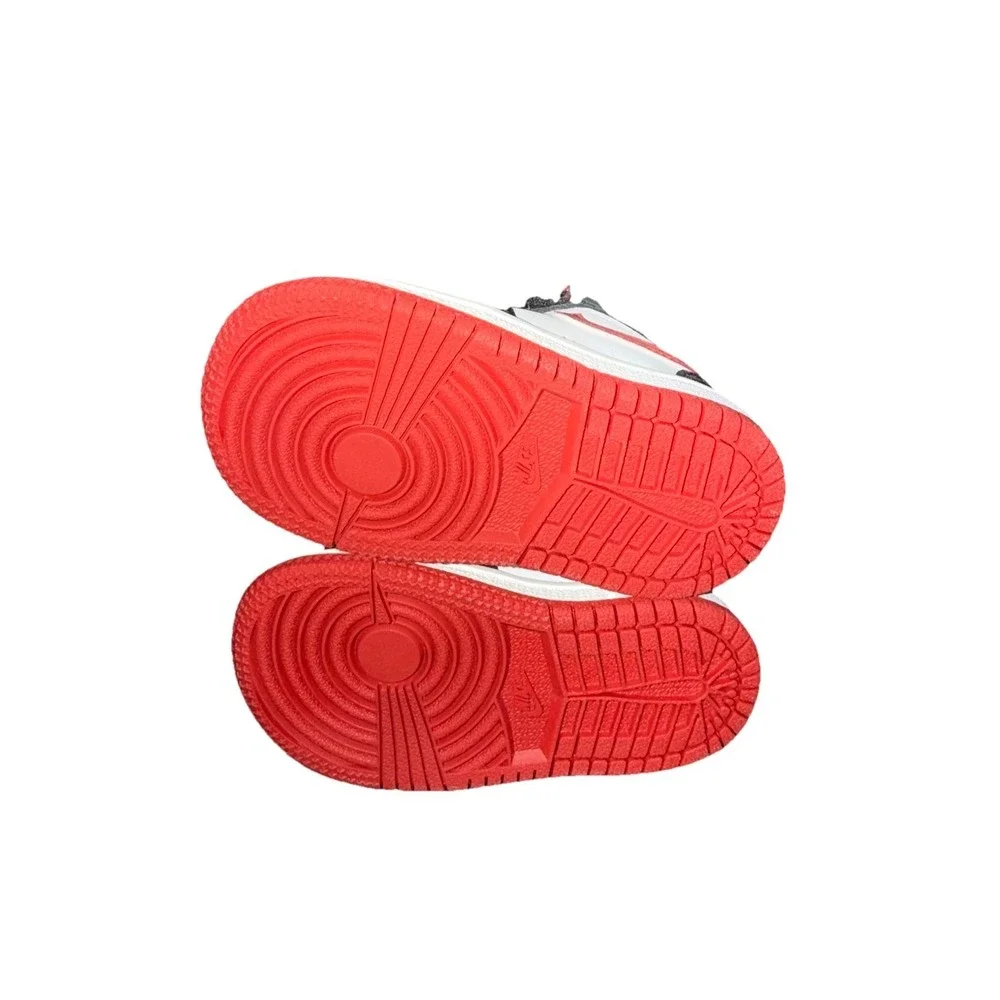 Nike Air Jordan 1 Mid TD White Gym Red Black | 640735-122 Size 4C